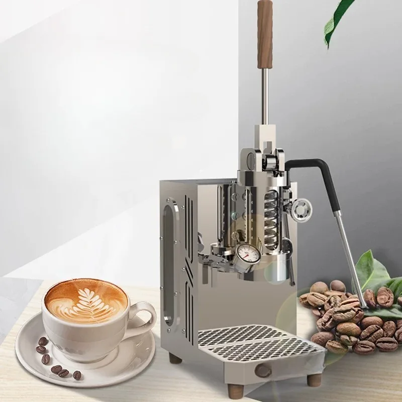 Spring tie rod coffee machine household small espresso hand pressure semi-automatic coffee machine