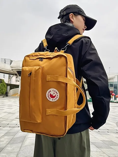 

Уличная холщовая сумка-рюкзак большой вместимости для отдыха, многофункциональная корейская студенческая сумка для книг для мужчин и женщин