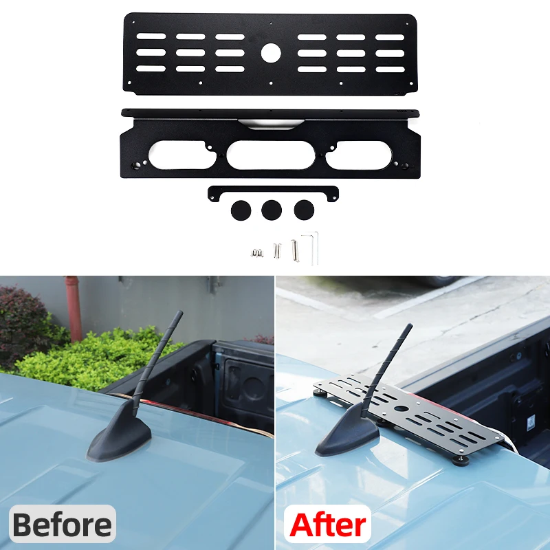 1Pcs Carbon Steel Black For Ford Maverick 2022-2026+  Car High Brake Light Extension Rack Car Modification Accessories