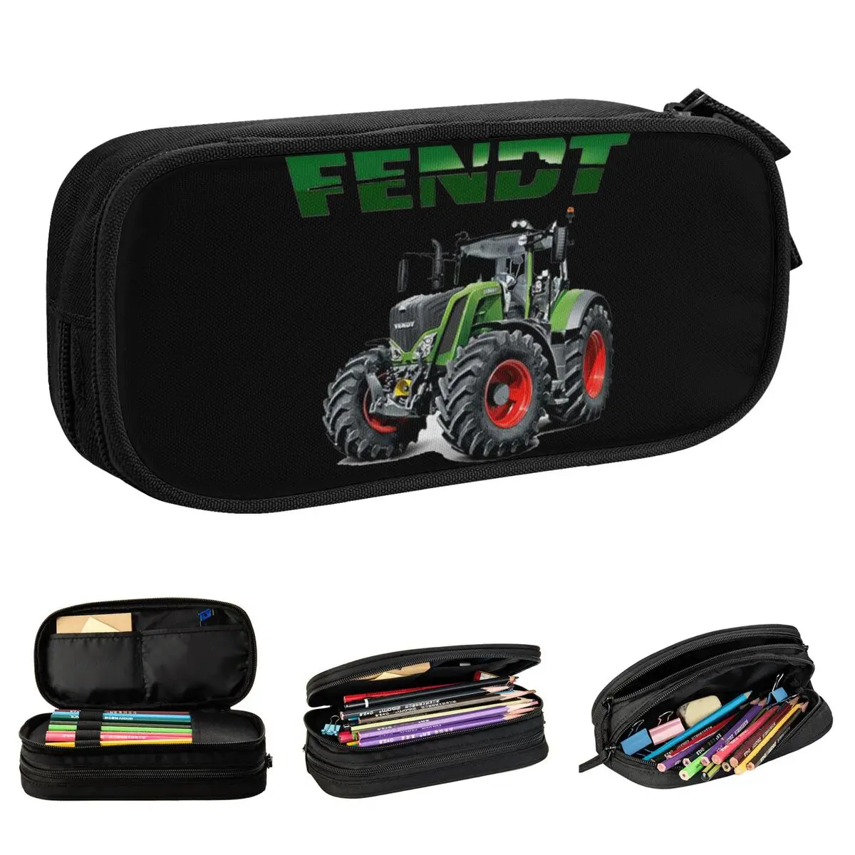 Tractor Fendt Landbouw Potlood Case Pencilcases Pen Voor Meisje Jongen Grote Opbergtas Schoolbenodigdheden Geschenken Briefpapier