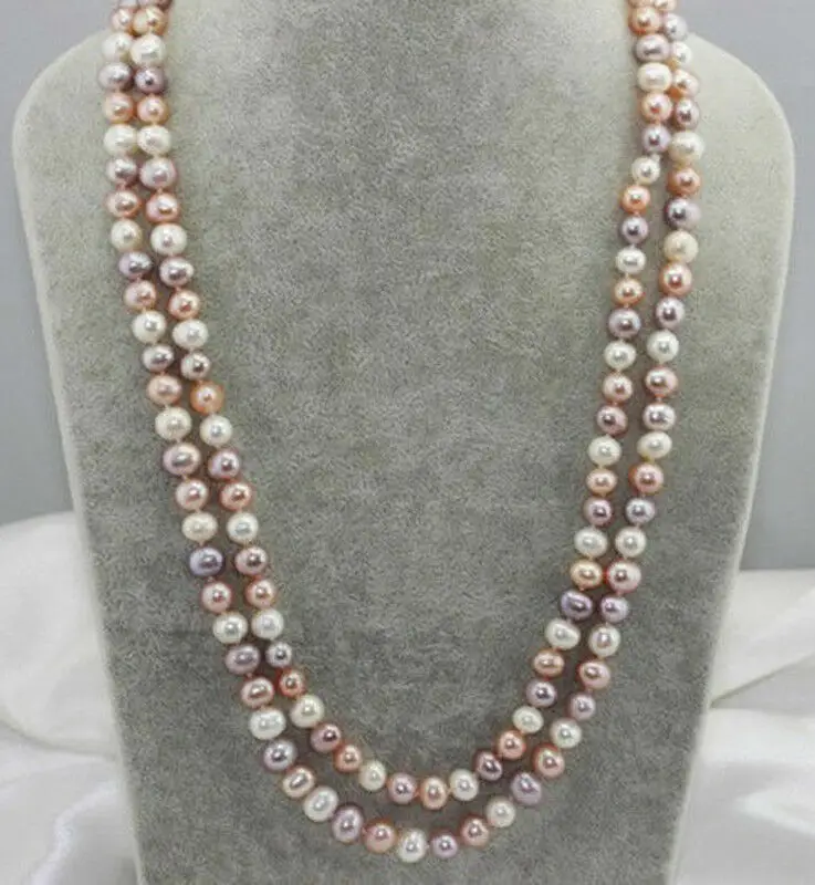 

50" 8-9mm Natural Multicolor Akoya Cultured Pearl Necklace