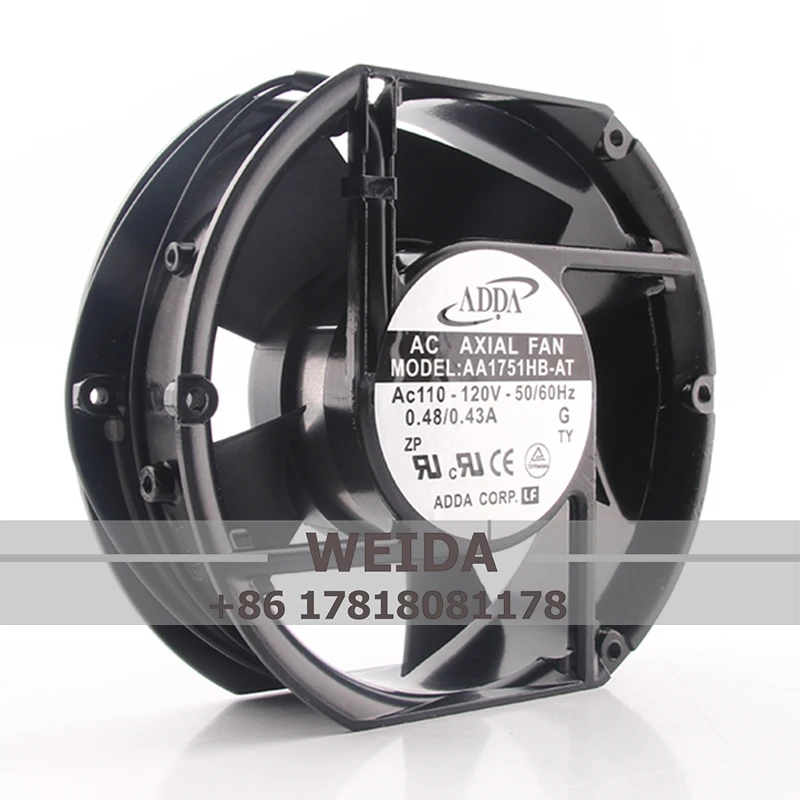 الأصلي ADDA AC110V-120V 0.48/0.43A EC DC50/60HZ 17 سنتيمتر 172X150X51 17251 كبير حجم الهواء العاكس AA1751HB-AT مروحة التبريد
