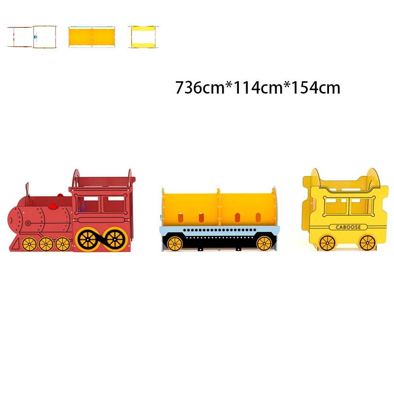 Friendly Durable HDPE Board Educational Play Zone Brain Development Train-Shaped Learning Wall Panel Customized Color