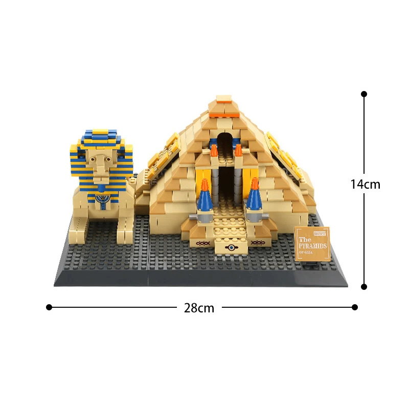 WG4210 643Pcs Bricks World Famous Architecture Pyramid Model Building Blocks/Desktop Decoration Designer Technical Toys For Boys