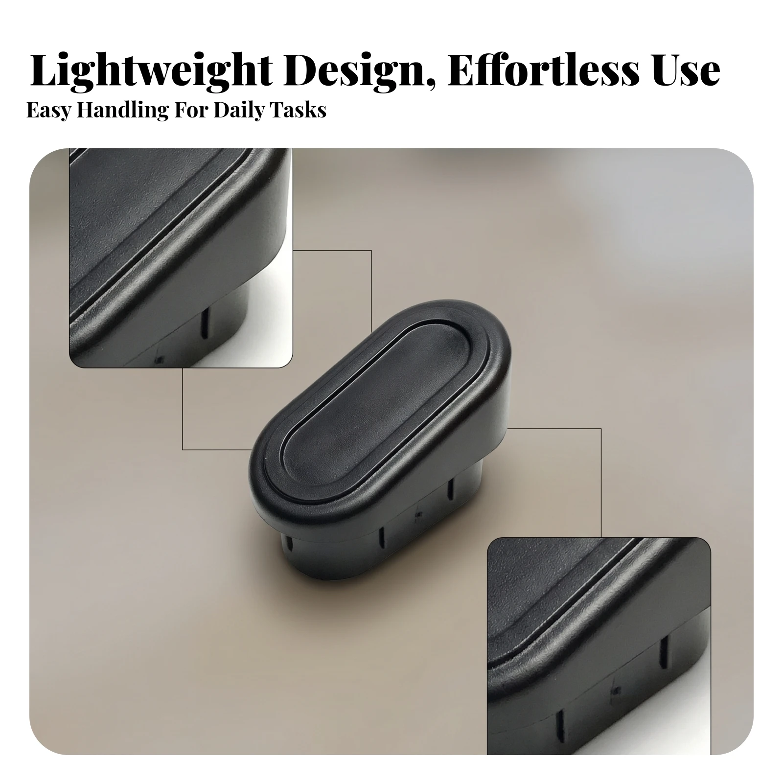 Furniture Accessory Floor Protection Elliptical Tube Plug Raised Border Oval Tube Plug Black for Fitness Equipment - view 2