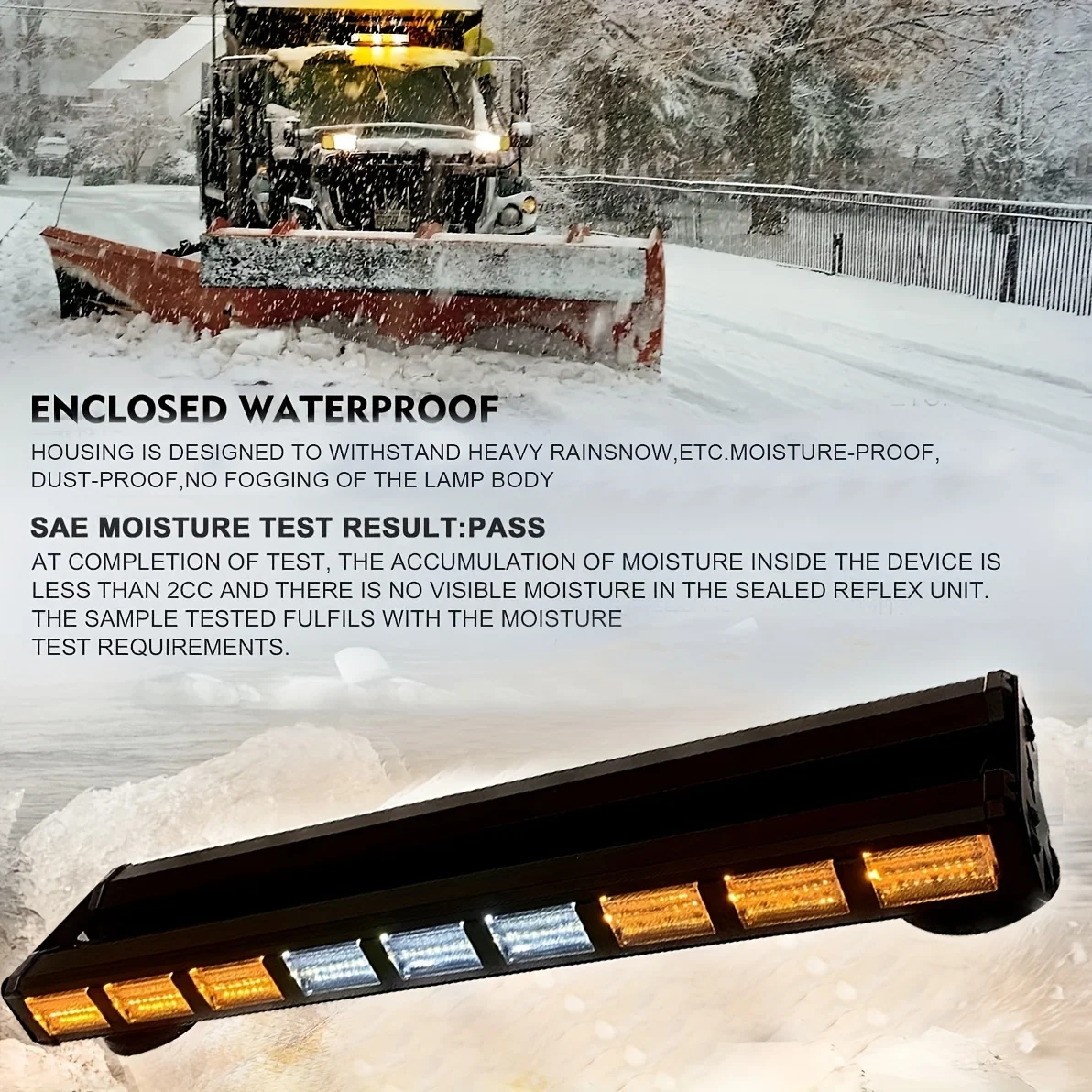 Super Bright LED Ceiling Warning Light for Automobiles, Vehicle Engineering, Road Rescue, Double-sided Long Explosion-proof Flas
