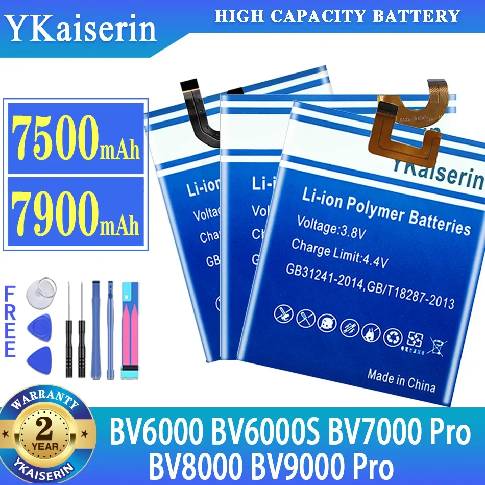 YKaiserin High Quality Battery For Blackview BV6000 BV6000S BV7000 BV8000 BV9000 PRO BV7000PRO BV8000PRO BV9000PRO Batteria