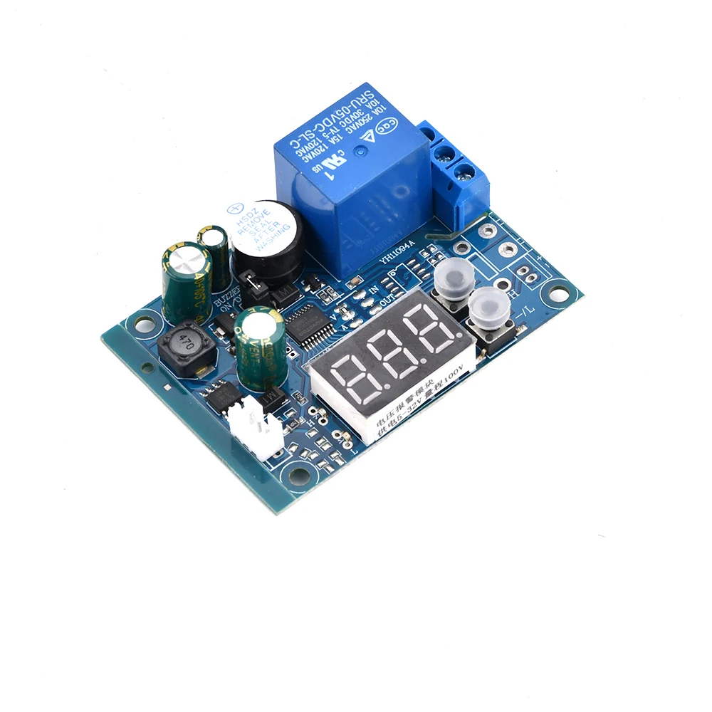 DC6-32V Battery Overcharge/Overdischarge Protection Module DC Digital Voltmeter Voltage Alarm Module 10V 20V 50V 100V 300V 999V