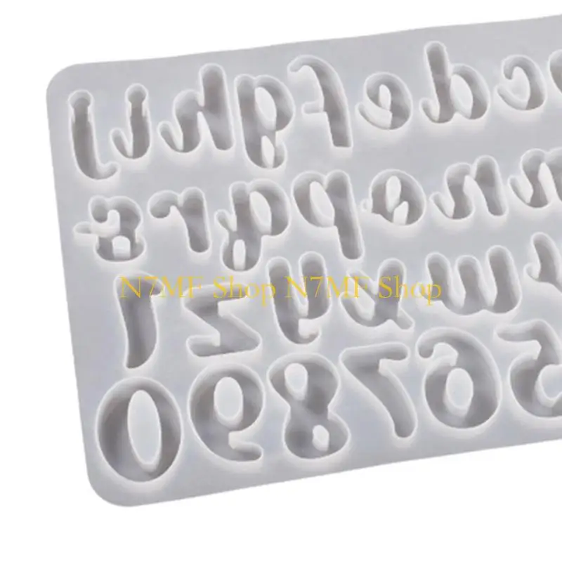 

N7MF Silicone Mold Numbers Letter Resin Mould Pendant Epoxy Casting Mold Jewelry Tool