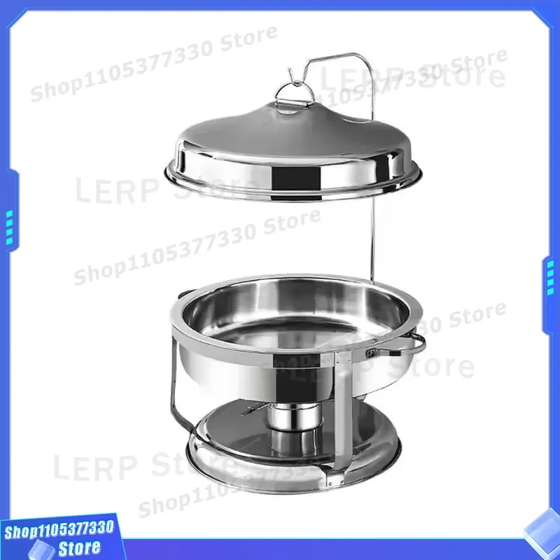 9L Stainless Steel Dome Chafing Dish Buffet Warmer Alcohol Fuel Heating Server for Hotel Restaurant Catering Event Supplies