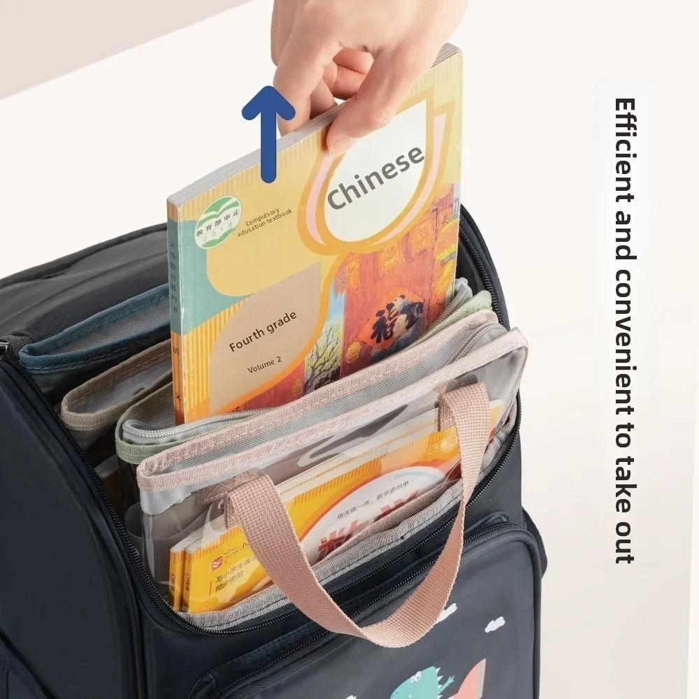 

Portable A3/A4 Zipper Bag PVC Large Capacity Subject Classification Bag Large Opening Transparent Document Bag Book Storage Bag