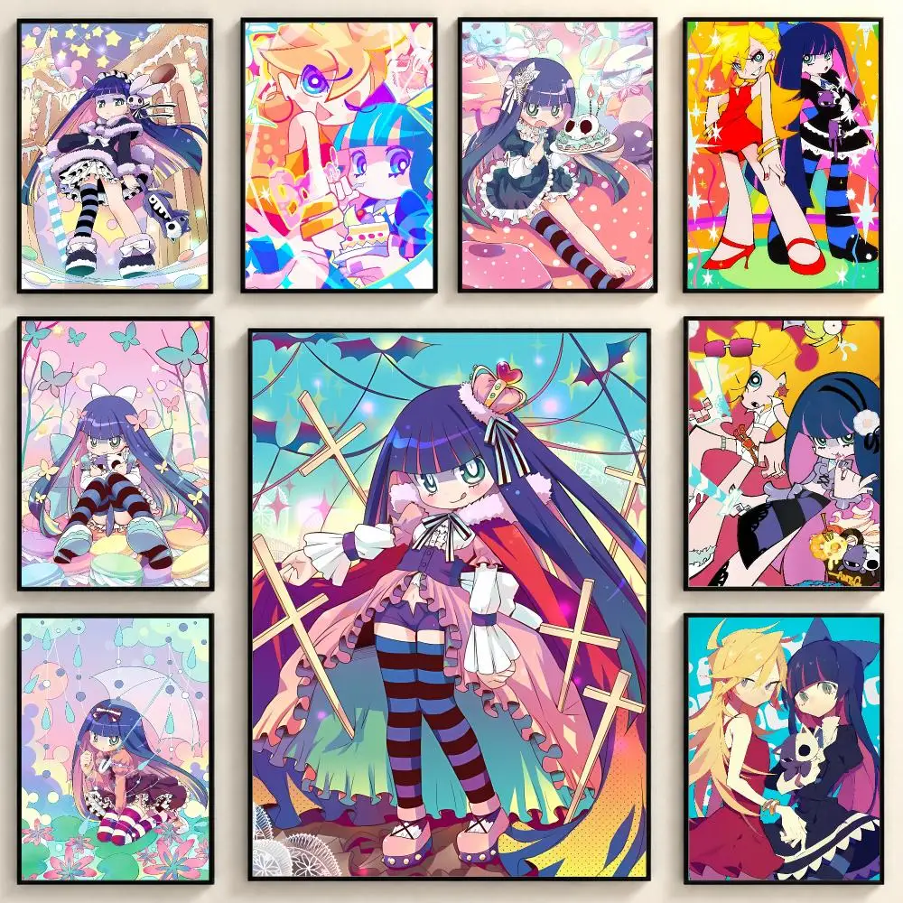 Wild Colorful Anime P-Panty And Stocking With Garterbelt Poster Peel And Stick PP Series HD Frameless Wall Indoor Decor Gift