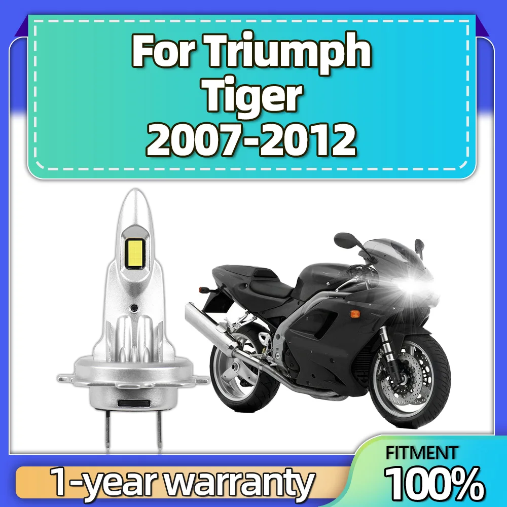 Lumière LED super brillante pour Triumph Tiger, lumière de sauna de moto Canbus, 2007, 2008, 2009, 2010, 2011, 2012 CSP, puce 3570, H7, 12V