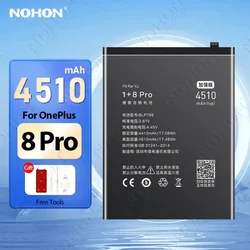 NOHON-Batterie de téléphone pour OnePlus, BatBR de remplacement, OnePlus 8 Pro, 9, 7, 6, 5, One Plus 6T, 5T, 1 +, BLP699, BLP759, BLP761, BLP685, BLP657