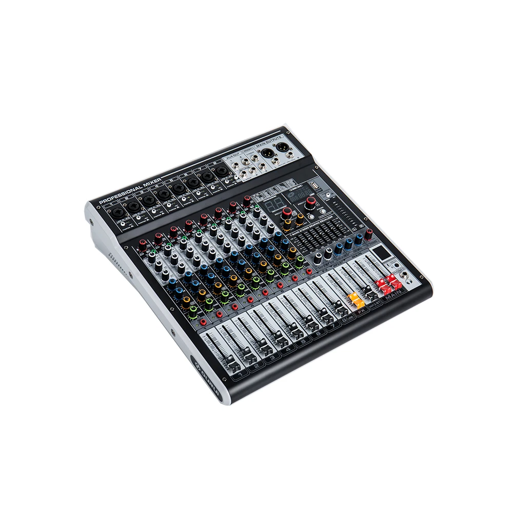 

Professional Audio Mixer Sound Board Console System Interface Blue,tooth MP3 Computer Input +48V Phantom Power