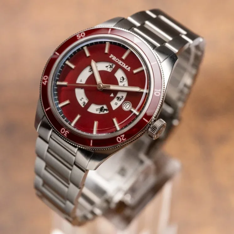PROXIMA Men Automatic Watch 39mm Mechanical Wristwatic Diver 20ATM Waterproof Luminous Sapphire Ceramic Bezel Rotatable Week