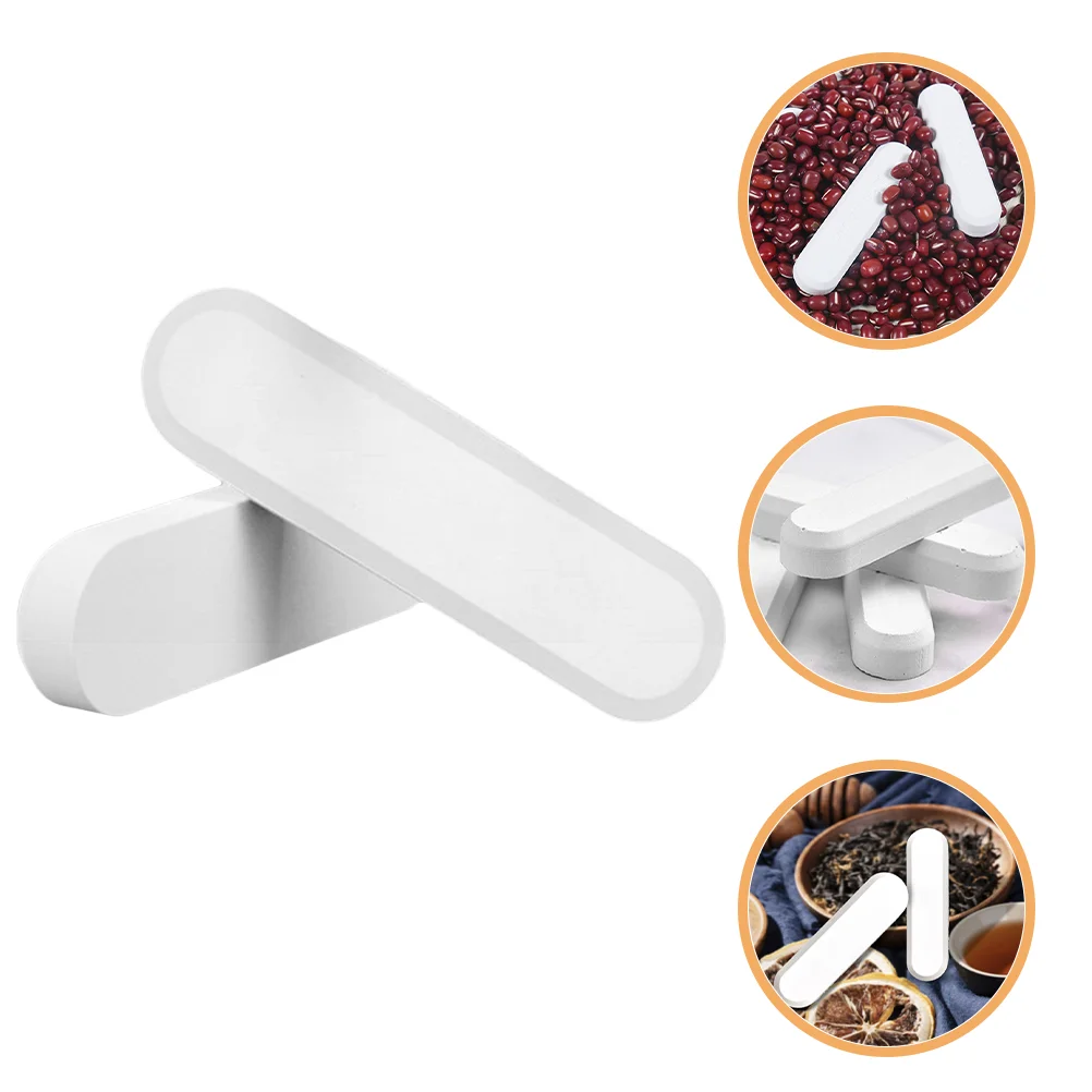 12 Pcs Diatomaceous Earth Drying Block Absorption Rod Deodorant Desiccant Diatomite Stick for Food Storage Moisture Absorbent