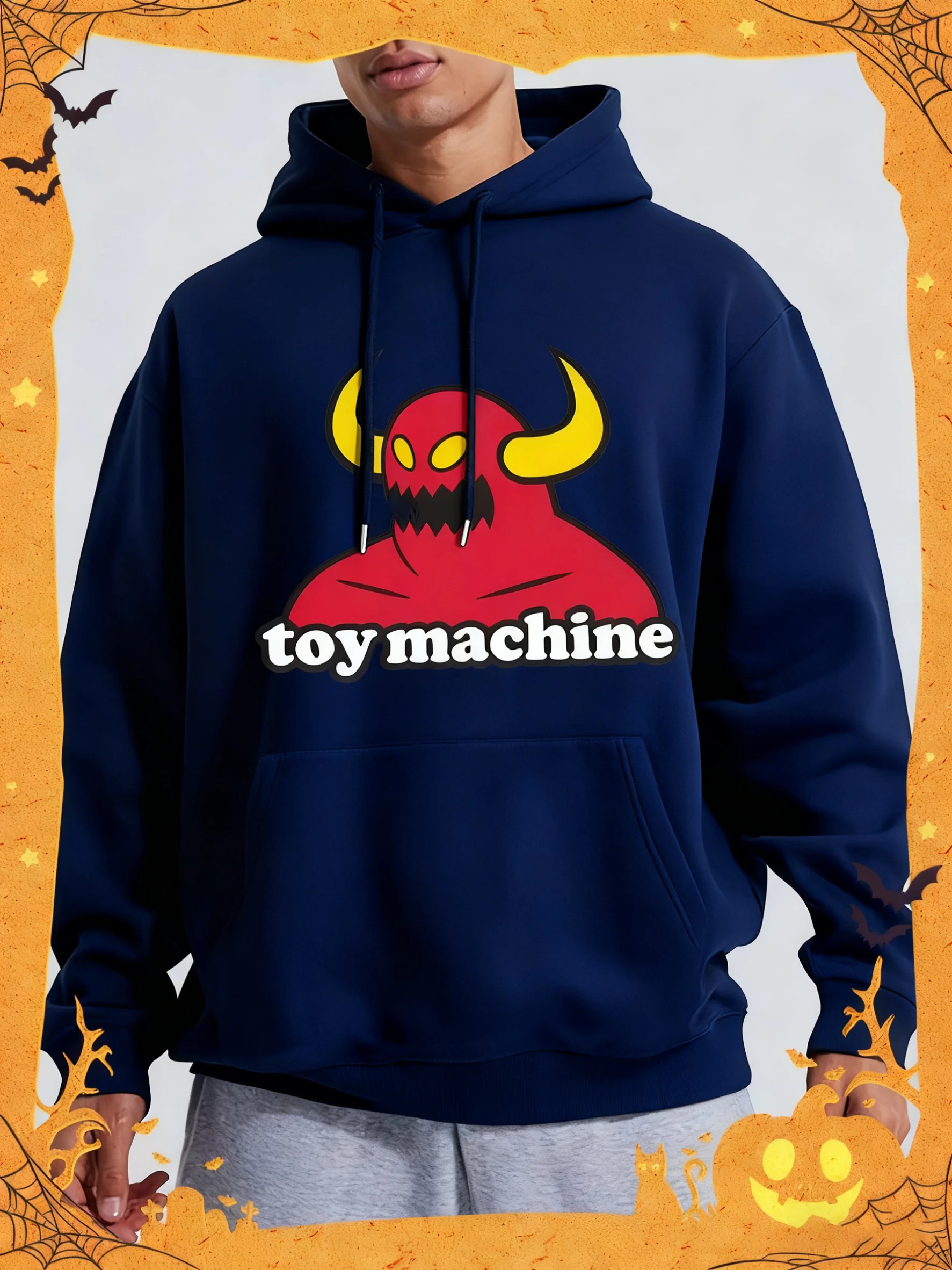 هوديي للرجال - سترة صوفية برسومات Red Devil Horns and Toy Machine #2