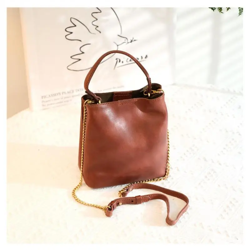 

fashion multi-functional cowhide leather high-quality genuine leather women's handbag outdoor daily party shoulder crossbody bag