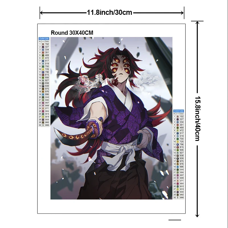 2024 New 5D DIY Demon Slayer: Kimetsu No Yaiba Diamond Painting Kit Diamond Embroidery Color oil hand Mosaic home decor