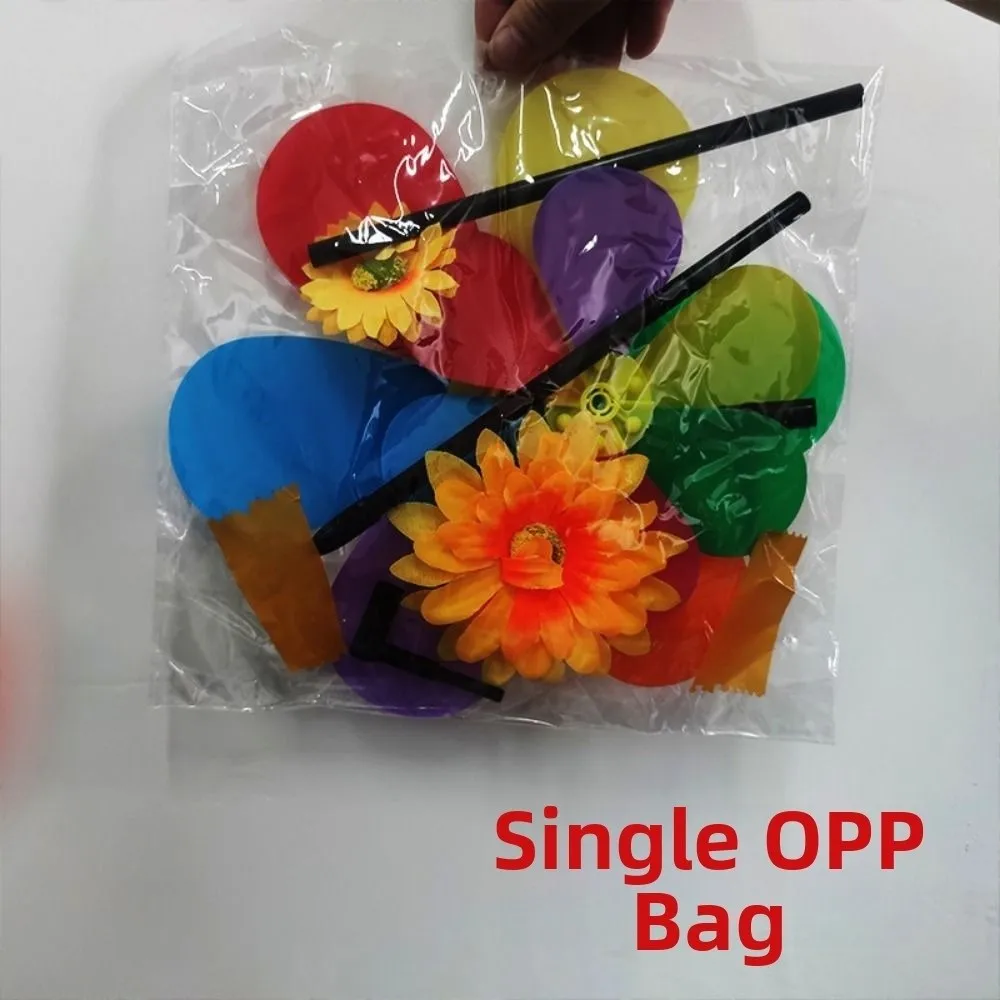 Multistyles 30cm Sunflower Windmill PVC Diameter 36cm Rotating Sunflower Stake Standing Lawn Flower Pinwheel