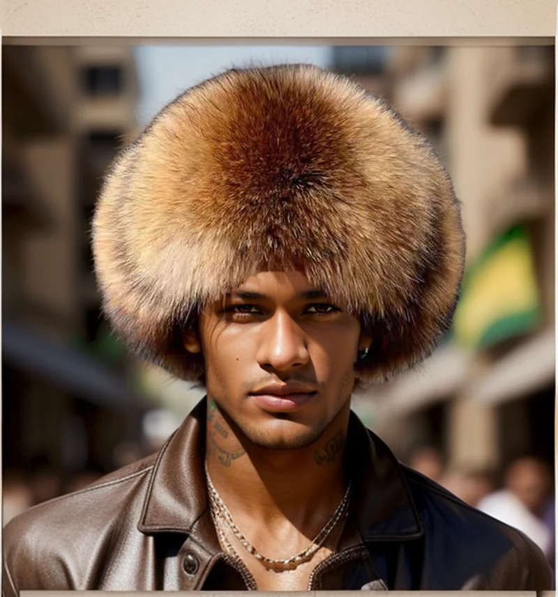 Popular luxury genuine leather straw hat for men and women real raccoon fur hat for winter outdoor skiing to keep warm