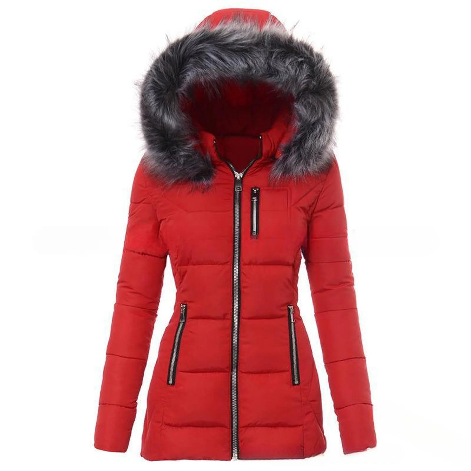 Parkas de pele sintética mulheres jaqueta roupas das mulheres engrossar outerwear com capuz casaco de inverno jaqueta feminina algodão acolchoado parkas 2025