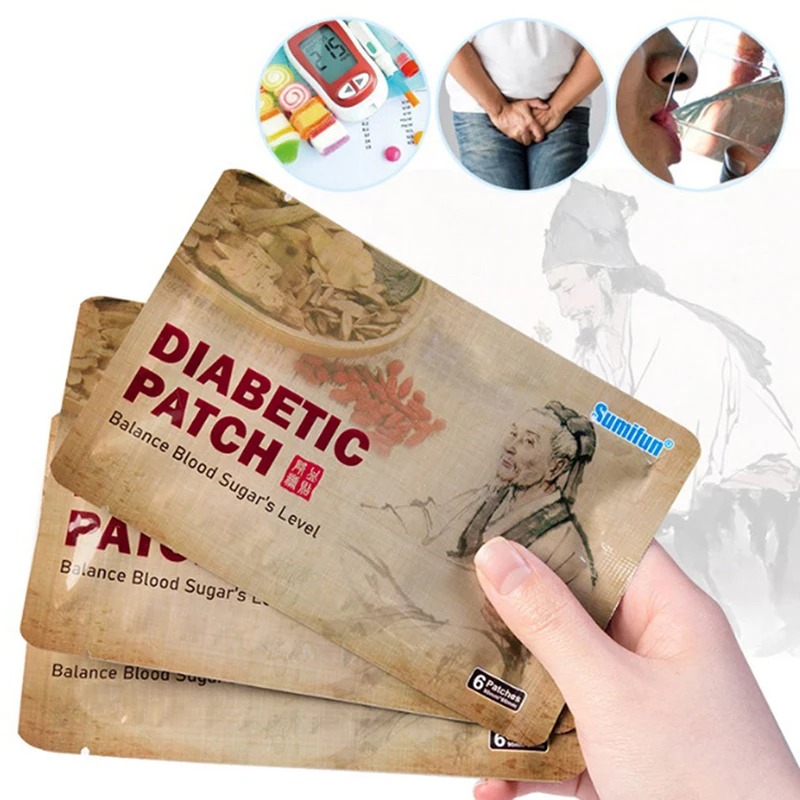 Sumifun 6Pcs New Diabetes Patch Mediacl Plaster 100% Natural Herbal Stabilizes Blood Sugar Level Balance Blood Glucose