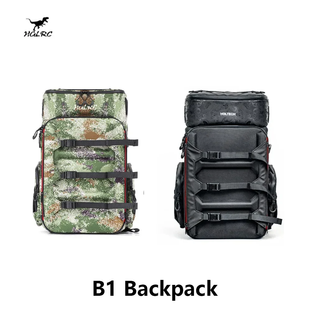 HGLRC B1 FPV Drone Backpack Waterproof Splash Proof Fabric for RC Freestyle Drones, Outdoor Travel and Storage Case