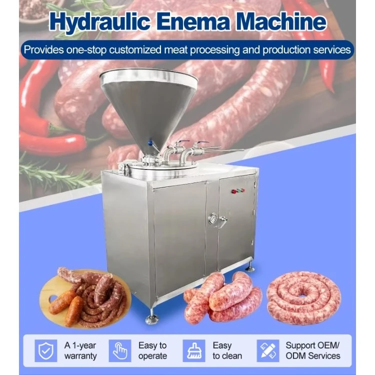 Fully Automatic Stainless Steel Hydraulic Enema Machine Multi-Functional Sausage Filler Stuffer Restaurant Use Pump Core