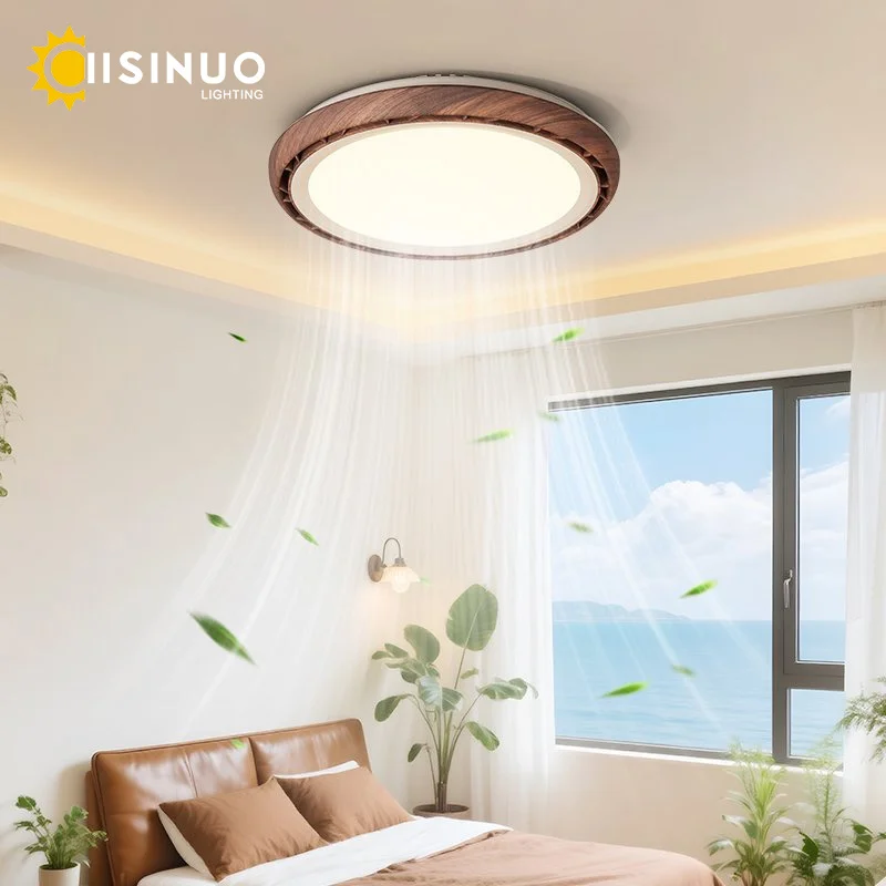 

Ceiling Fan Light DC Motor LED Remote Dimmable 6-Speed Timer Low Noise for Home Living Room Bedroom Deco White/Walnut/Black/Wood