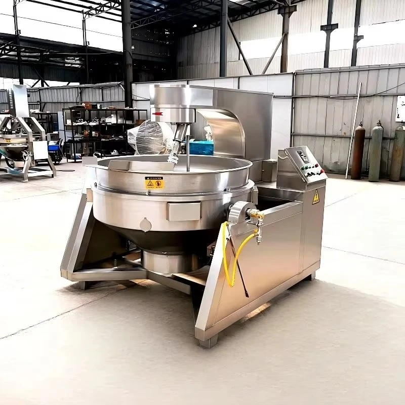 Customize Industrial Automatic Planetary Stainless Steel Cooking Mixer  Tilted Frying Pan for Stir Fried Eggs Meat Vegetables