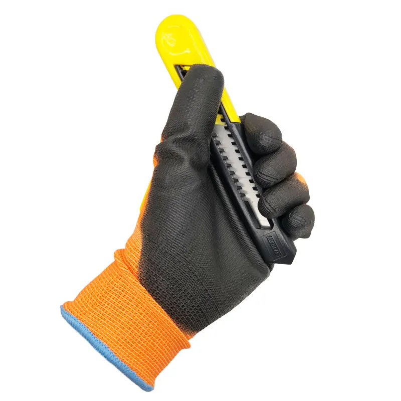 NMSafety 12 pares de guantes de trabajo para revestimiento de palma de PU guante protector de seguridad proveedores de seguridad profesionales de nitrilo