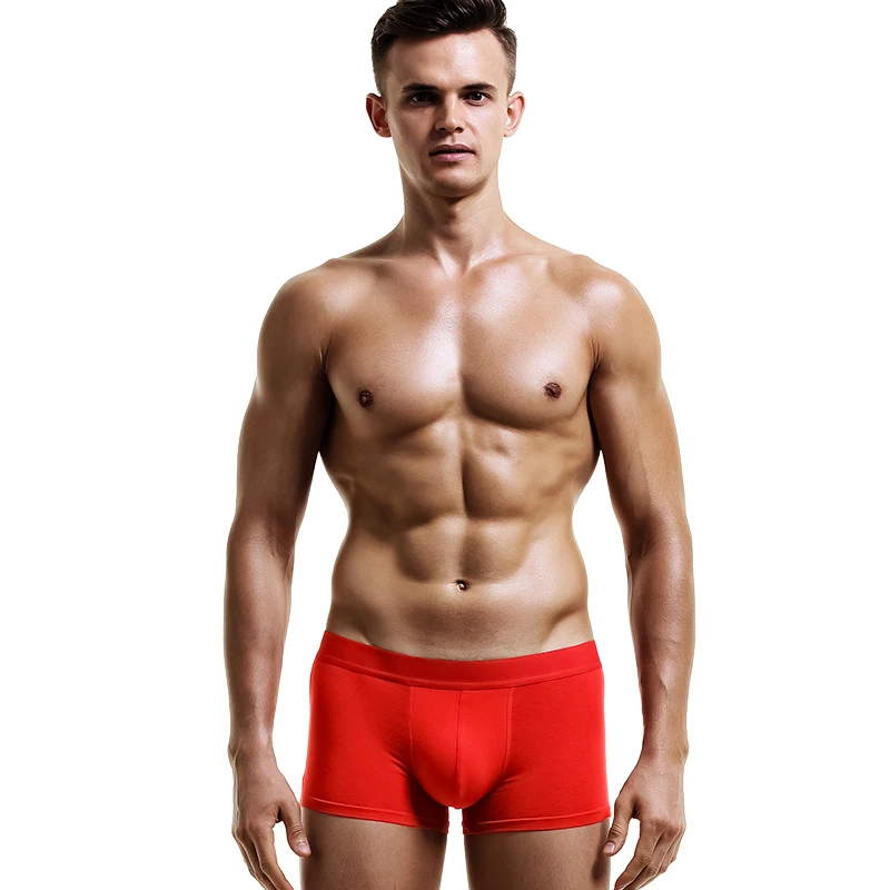 3PCS Men's Bright Red Boxer Briefs, Chinese Zodiac Pig Year Underwear, Wedding Holiday Gift, Comfortable Mens Underpants