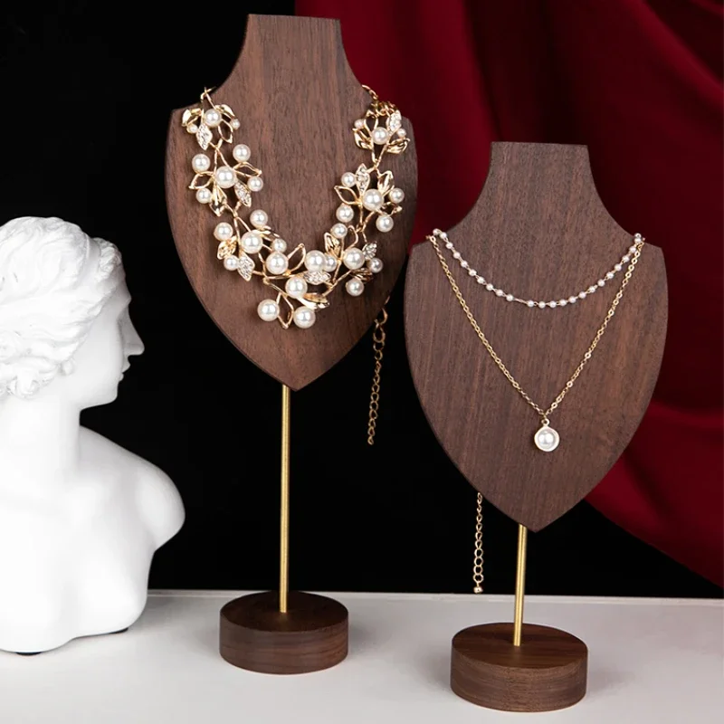 Walnut Necklace Rack Earrings Rack Mix and Match Style Combination of Shopping Mall Counter Jewelry Display Props