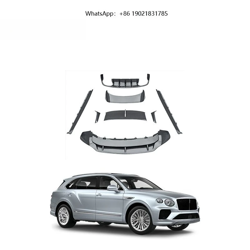 High Performance 3K Twill Carbon Fiber Body Kit Aero Kit Front Lip Side Skirt Rear Spoiler Diffuser for Bentayga V8S Upgrade