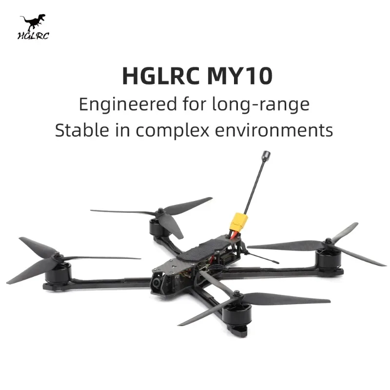 Dron FPV dalekiego zasięgu HGLRC MY10: układ F405 60A, transmiter 2.5W 5.8G VTX, silnik 3215 900KV do analogowego quadcoptera 6S
