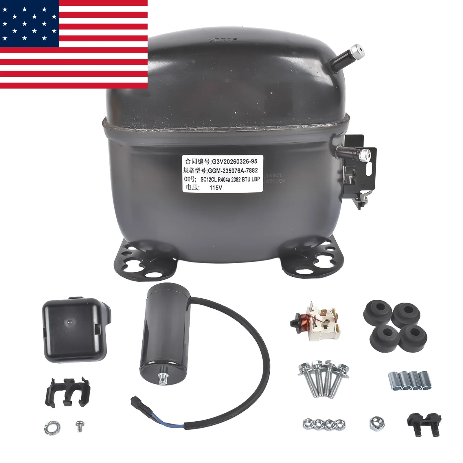 AP03 SC12CL Refrigeration Compressor, OEM 842160 842513 for NEK2150GK AEA2425ZXA