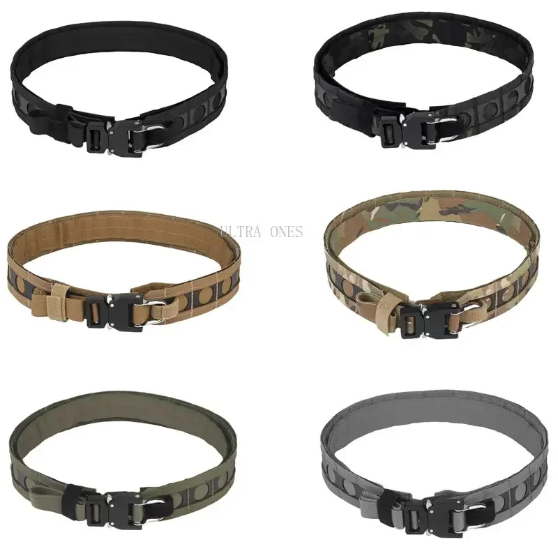 Tactical Combat Belt Outdoor Hunting Shooting War Game 2 In 1 Waist Belts Sports Training Working Airsoft Comfortable Girdle