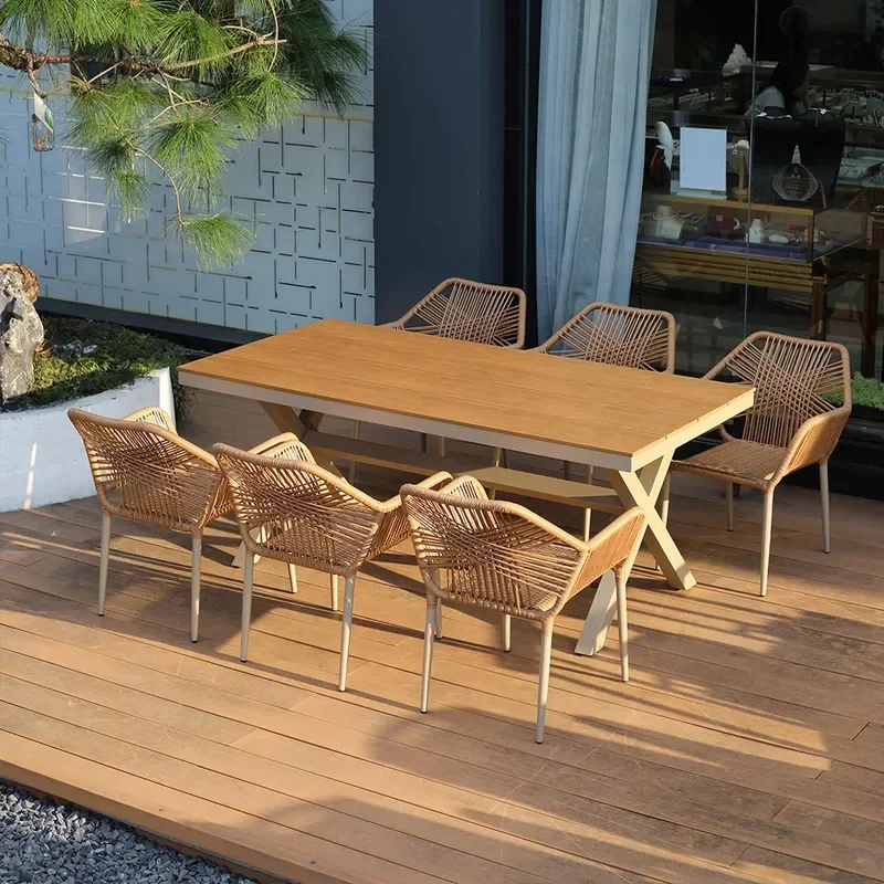 Outdoor Rattan Table and Chair Set with Umbrella 3 Piece Patio Furniture for Courtyard Balcony Garden Leisure