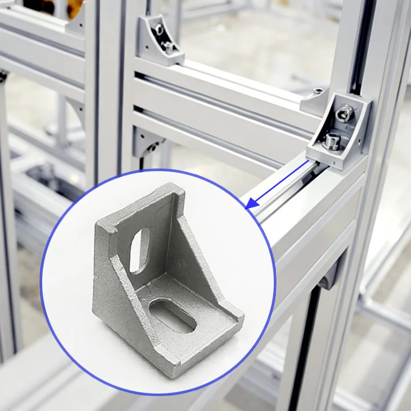 16pcs/bag 2020 Corner Fitting Angle Aluminum Connector Brackets Fastener 3D Printers CNC Routers Industrial Profile Hardware