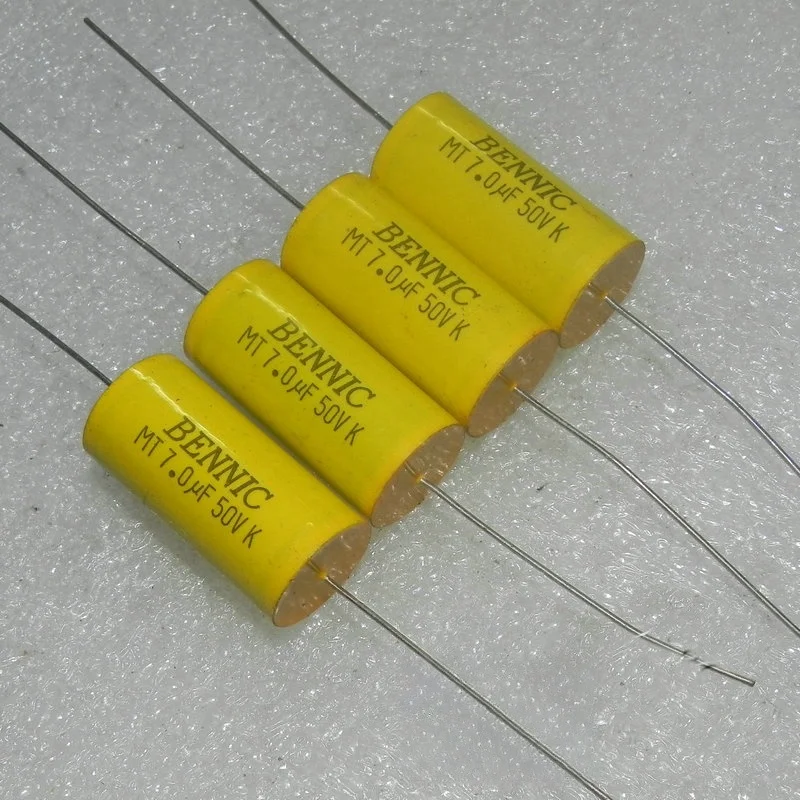 5 peças bennic 50v 7uf 705k mt através do furo axial não indutivo divisor de frequência capacitor de filme fino