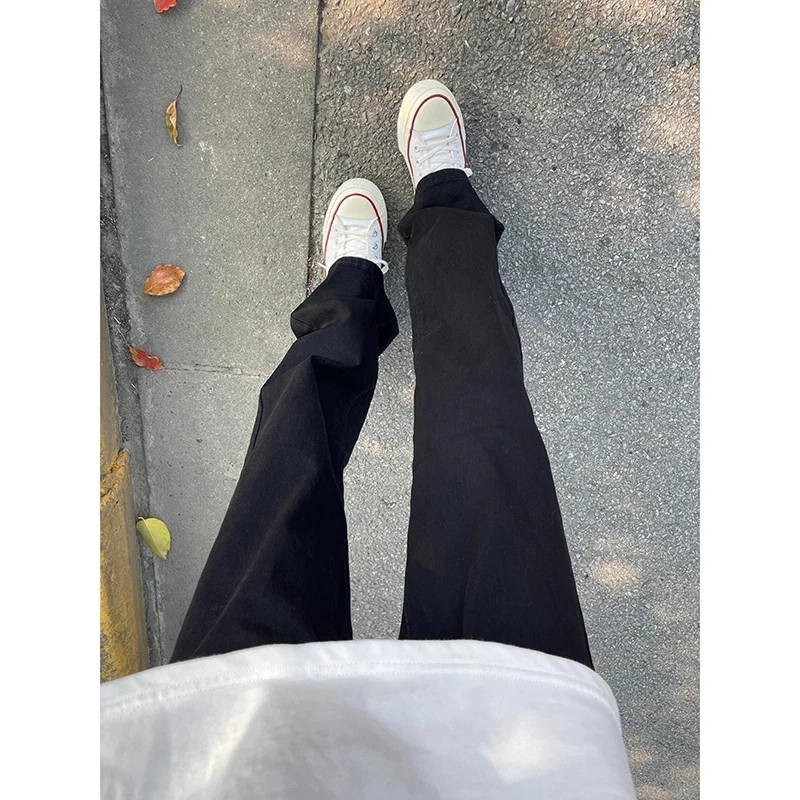 

American Retro Bla Straight Leg Men's Jeans High Street Spring Autumn Trendy Long Pants Youthful Sle Autumn Season