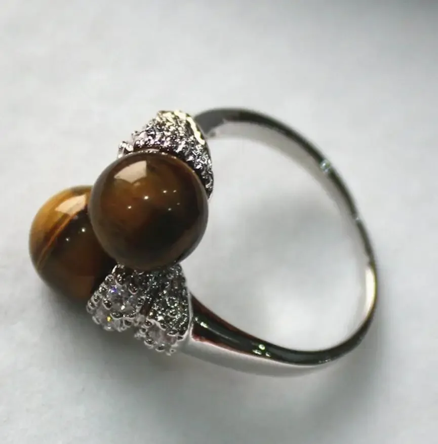

fashion & charming 8mm tiger eye jade ring P(#7 8 9)