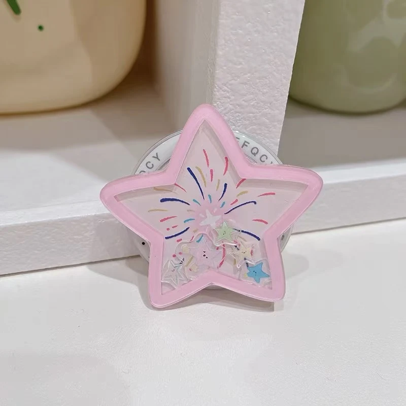 Koreaanse Leuke Drijfzand Shake Star Magnetische Houder Telefoon Stand GripTok Grip Tok Ondersteuning Voor iPhone 16 15 Voor Magsafe Accessoires