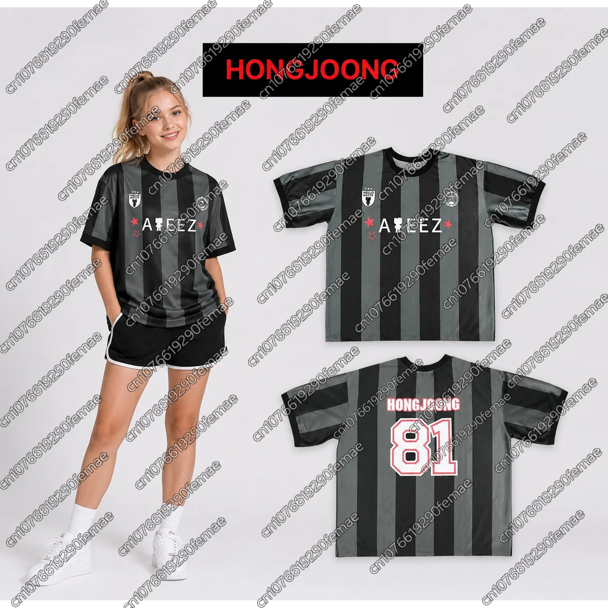 2026 New Summer Women's Loose Short Sleeve T-Shirt ATEEZ Fan Merch Jersey Music Festival Trendy Casual Sports Top