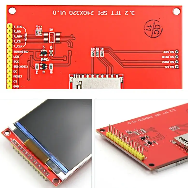 Módulo de exibição de toque colorido para Arduino, SPI TFT LCD, ILI9341ILI9488, 480*320, 240*320, 1.44, 1.8, 2.2, 2.4, 2.8, 3.2, 3.5, 4 em