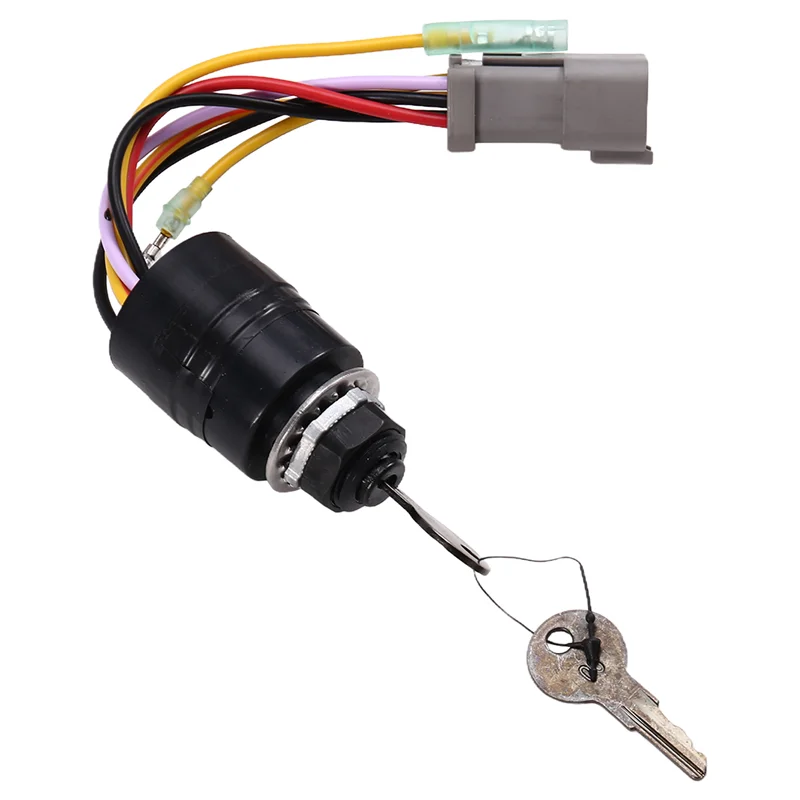 【Obniżka ceny! !】129572 Zespół Stacyjki Zapłonowej z Kluczykiem do Silników Zaburtowych Mercury Box Tracker, 2 Klucze, 3 Pozycje, 6 Złączek Przewodowych