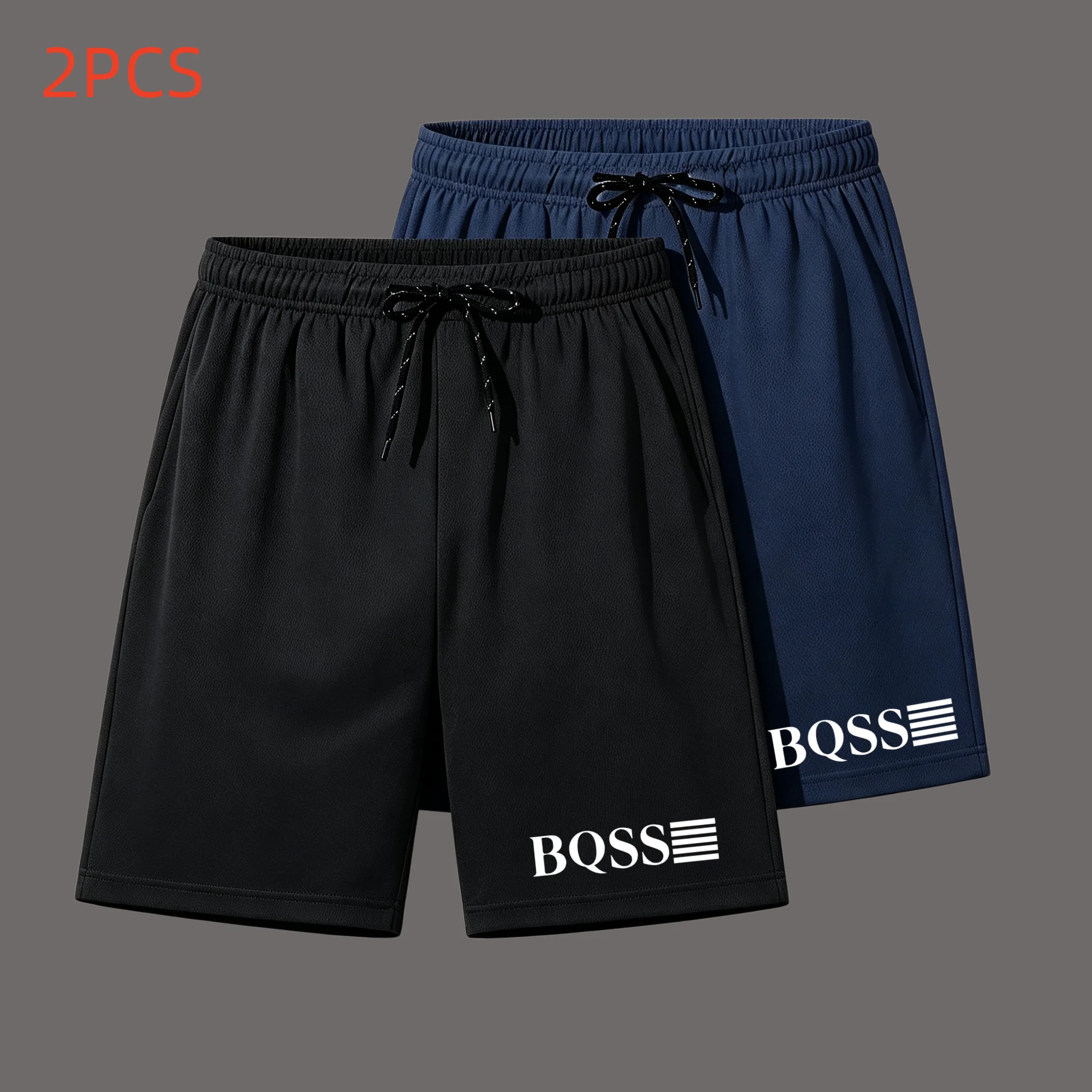 Two-piece men's summer fashion hit running loose quick-drying shorts