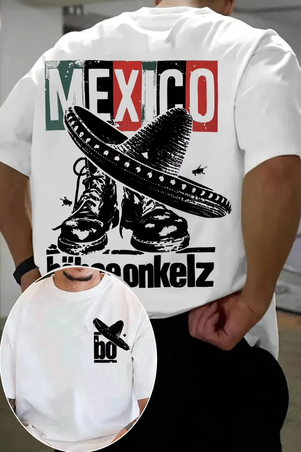 Hot Sale Rock Band Böhse Onkelz Mexico Graphic T-shirt Men Women Vintage Hip Hop T Shirts Y2K Harajuku Cotton Oversized T-shirts